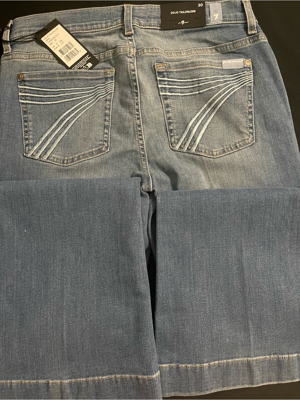 7 For All Mankind Women's Boot Cut Jeans - Light Blue Wash - Picture 2 of 3